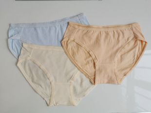 偏小1.8 满5条 中低腰弹力女内裤 纯色简约柔软全棉内裤 2尺腰围 包邮
