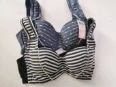 日系青年条纹薄款 包邮 有钢圈聚拢简约文胸内衣胸罩70A70B