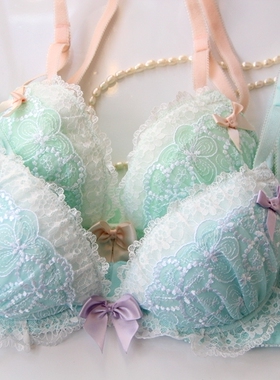 包邮 日系新款全蕾丝刺绣薄款超美文胸内衣70B70C75B75C75D