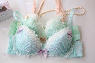 全蕾丝刺绣薄款 日系新款 超美文胸内衣70B70C75B75C75D 包邮