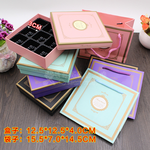 新款9格皇冠包装盒手提袋 情人节送人礼盒手工巧克力包装盒吸塑格