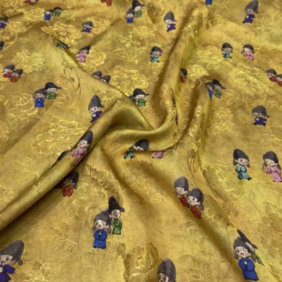 小唐人提花人丝香云纱布料国风上衣旗袍棉袄马甲连衣裙裤子面料