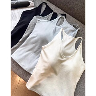 MISS RUILI定制 早春新款弹力打底衫工字修身显瘦背心吊带F1668