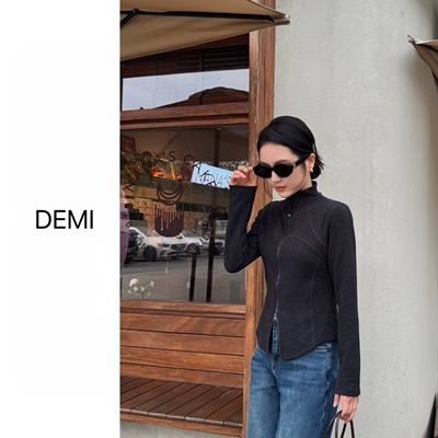 MISS RUILI 定制新款修身立领抓绒保暖打底气质显瘦外套上衣F1282