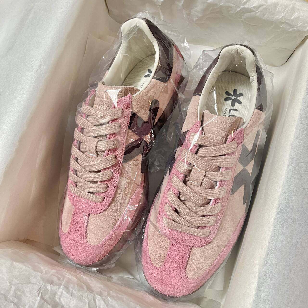 LUMES&YHGM粉色薄底复古德训鞋女2026早春季学生休闲百搭男士板鞋,运动鞋new,德训鞋,淘宝优惠券,粉丝福利购,淘宝优惠卷