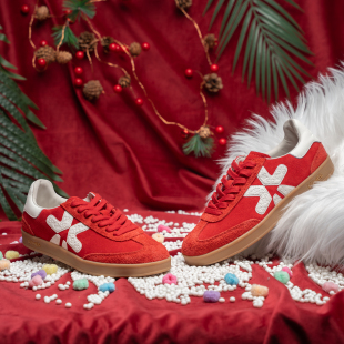 子男 百搭休闲情侣小白鞋 LUMES&YHGM红色复古牛皮德训鞋 女2026新款