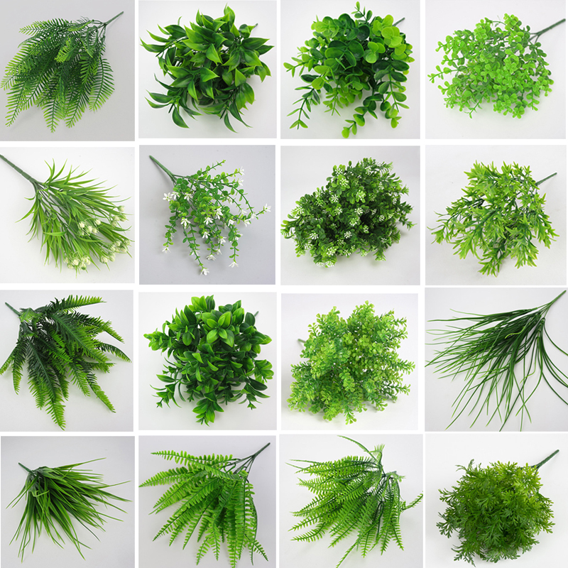 绿色塑胶墙面尤加利软装仿真植物