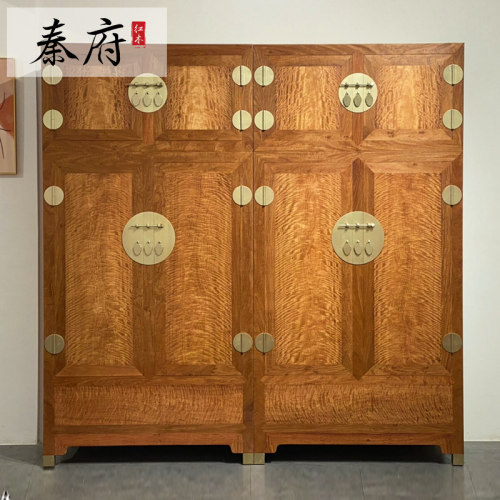 秦府新中式缅甸花梨观云顶箱柜