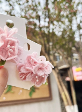 手作春日花仙子扭扭棒花朵发夹
