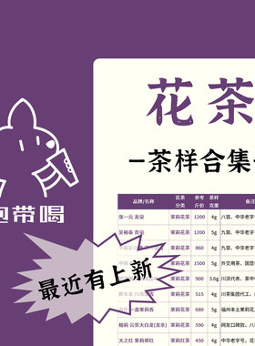 【茶样合集】茉莉、栀子花茶