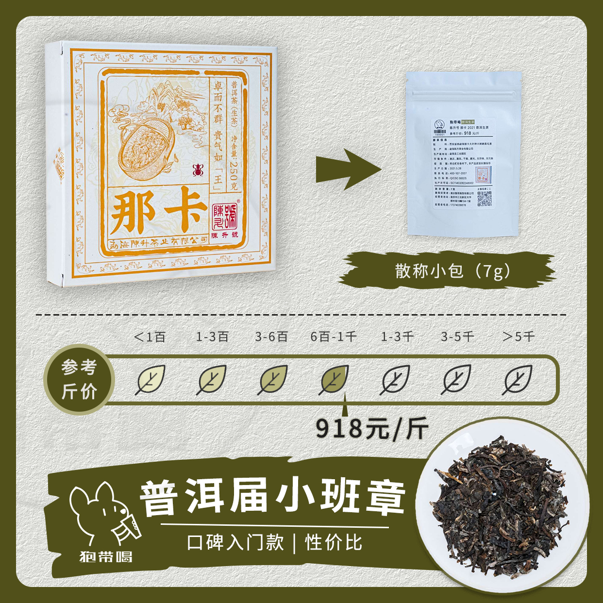 【单泡】陈升号那卡2021普洱生茶