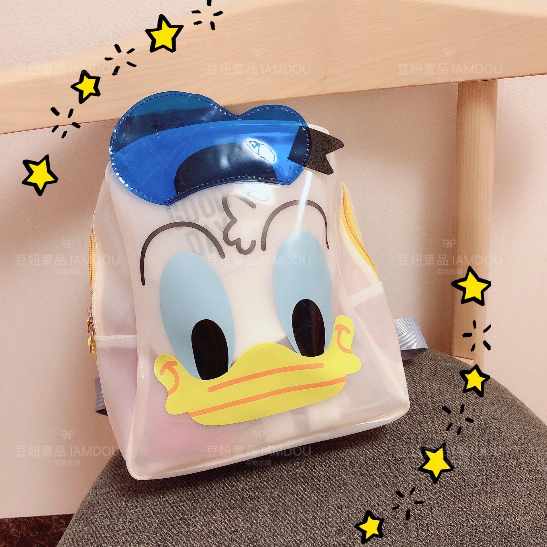 透明男女童双肩背包卡通