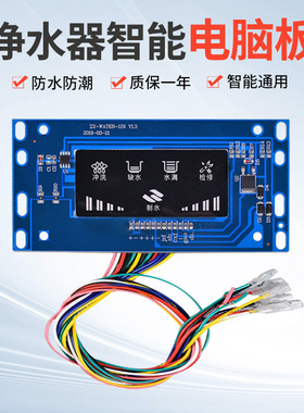 净水器电脑板控制显示器12针电路板通用纯水机配件24VLED智能方屏