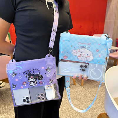 大号卡通手机防水袋充电宝可触屏透明通用斜挎包游泳漂流收纳套