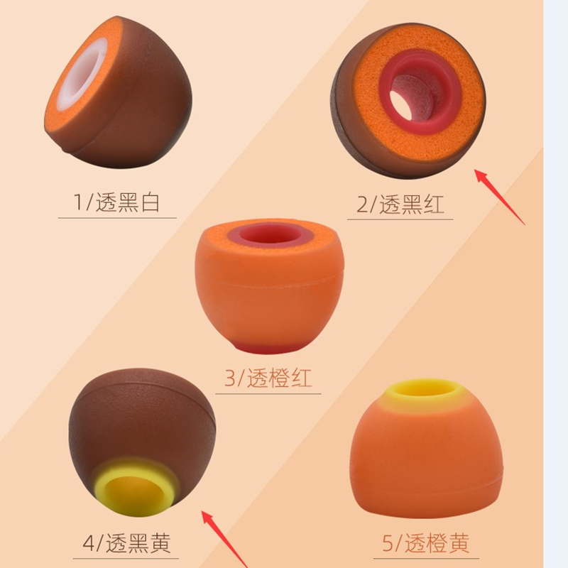 硅胶与记忆海绵双层复合耳塞