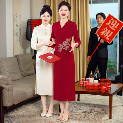 喜婆婆婚宴装婚礼妈妈中式礼服