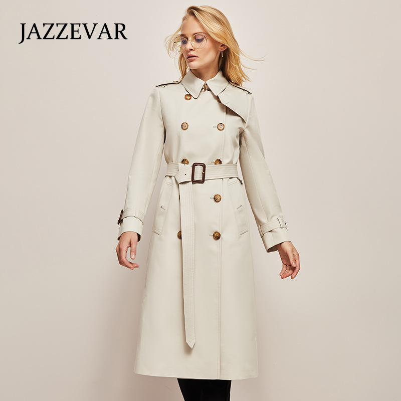 欧式新款休闲风男风衣女收腰显瘦