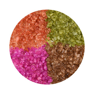 一斤(500g) 琉璃爆花碎石水晶散珠 diy手工串珠配件半成品珠子