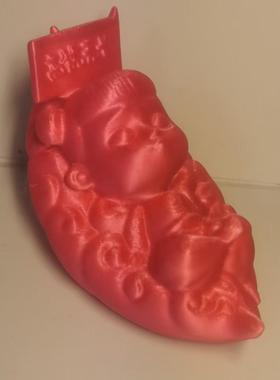 3D打印高枕无忧睡姿哪吒摆件玩具