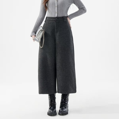 【大潘专享】【气球裤】 高腰八分小阔腿裤休闲裤 2568