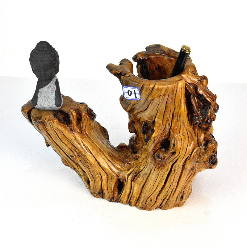 高颜值实木木制笔筒木质创意手工石榴木复古毛笔茶道收纳艺术摆件,文具电教/文化用品/商务用品,笔筒,淘宝优惠券,粉丝福利购,淘宝优惠卷