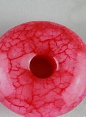 岫玉鸡血石大号仿古平安扣手机挂件车挂毛衣链项链饰品古风红玉石