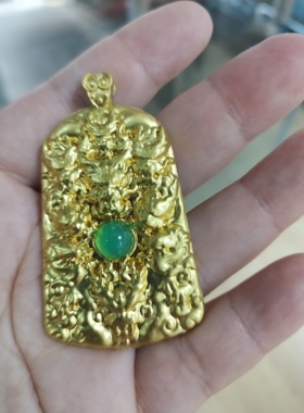 镶嵌绿玉髓九龙护主吊坠 绿色玛瑙龙行天下毛衣链挂件 红玛瑙九龙