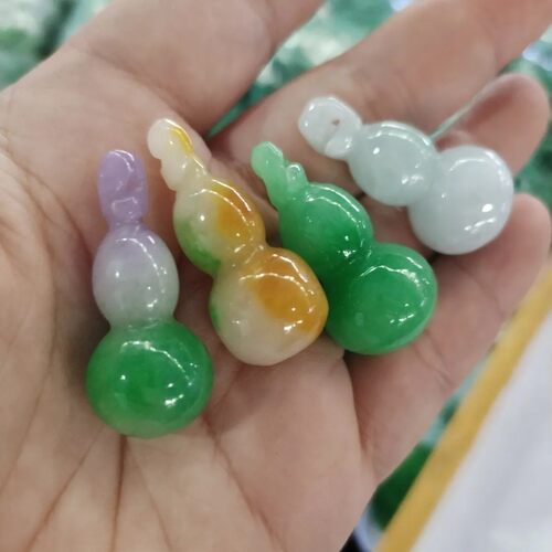 天然玉石玉干青葫芦散珠玉珠项链古风配件配饰小挂件