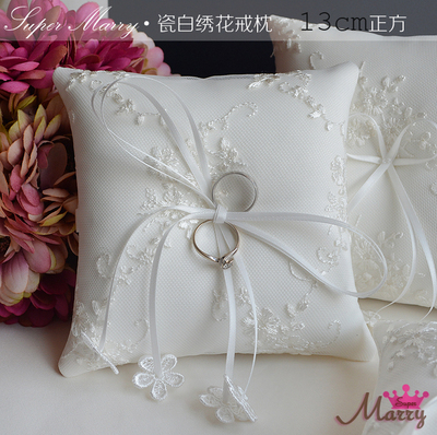 mini中号欧式新娘风瓷白绣花戒托