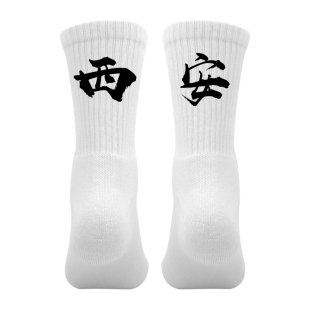 省份城市名袜子定制印文字个性袜篮球运动袜男毛巾底陕西西安