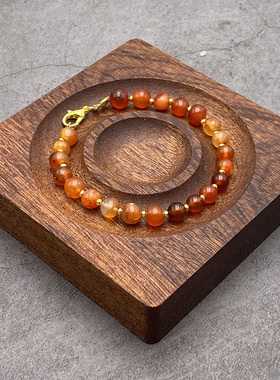 非洲贸易珠 清代玛瑙手链 古珠老珠玛瑙手串 文玩配珠diy散珠饰品