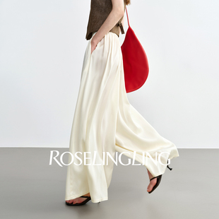 机洗自然亲肤百搭舒适橡筋裙裤 ROSELINGLING松弛自洽 无压力着装