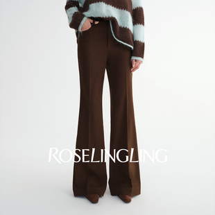 干爽棉氨面料硬朗挺缝线显瘦喇叭休闲裤 升级 神裤 ROSELINGLING
