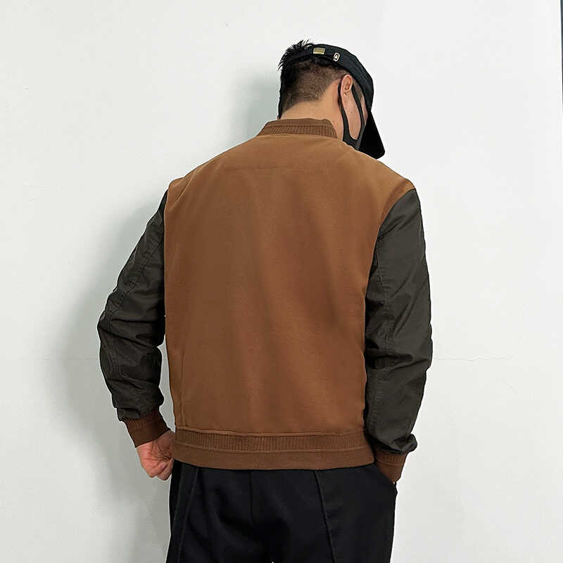 28424-P175复古棒球服男春秋款潮牌宽松飞行员夹克男士工装外套,男装夹克,星座1305