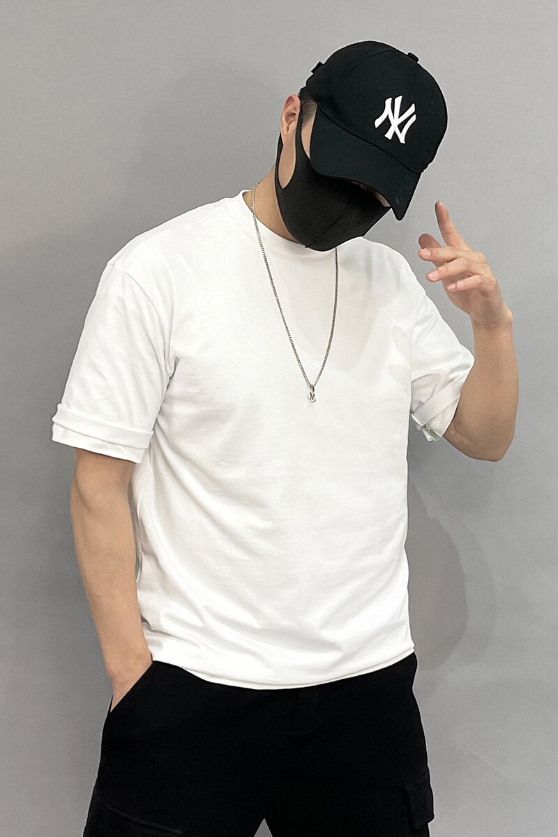 A9909-P35夏季精品短袖t恤男士潮牌情侣纯色大码潮流宽松百搭纯棉,男装T恤,星座1305