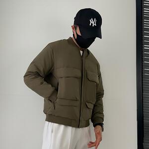 9667-p215精品新款棒球轻薄领羽绒服男士合身加绒加厚工装外套图片