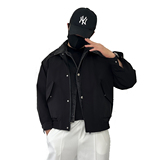 8509-P135新款翻领棉衣男宽松假两件加绒短款大码夹克纯色外套，男装夹克，星座1305