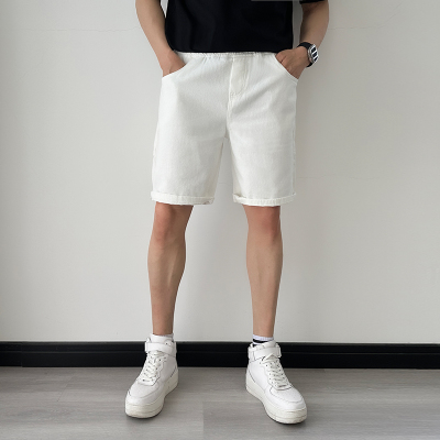 宽松牛仔短裤男士弹力腰头