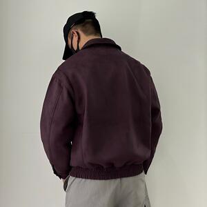 8815-P170冬季翻领棉衣男士宽松加绒加厚大码工装夹克-XZ1305图片