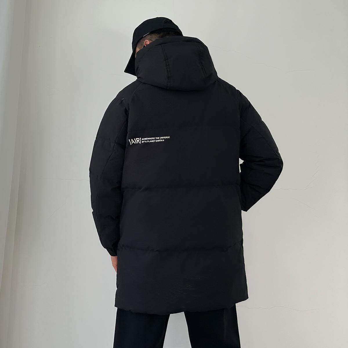 813-P220新款中长款羽绒服男士宽松大码工装加绒加厚保暖夹克,男装夹克,星座1305