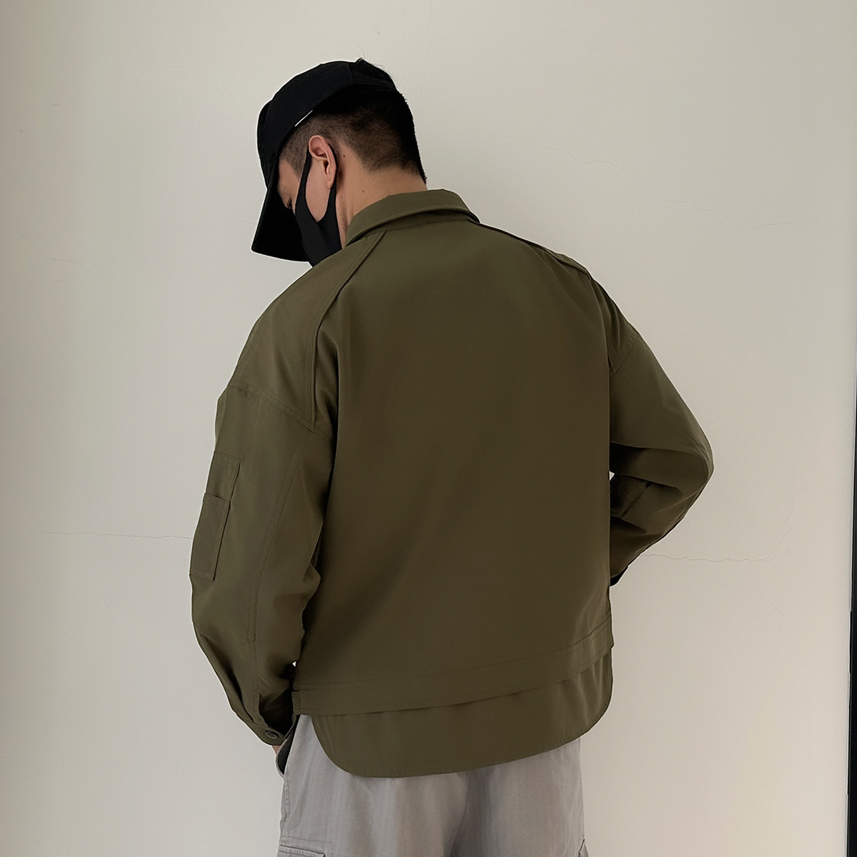 28446-P180新款翻领夹克男士宽松工装外套常规休闲上衣XZ1305,男装夹克,星座1305