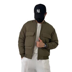 9667-p215精品新款棒球轻薄领羽绒服男士合身加绒加厚工装外套图片