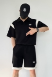 778-P88夏新款POLO衫运动套装宽松翻领短袖T休闲短裤两件套XZ1305，男装Polo衫，星座1305