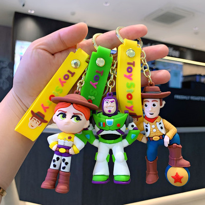 卡通玩具总动员钥匙扣挂件可爱三眼仔胡迪草莓熊巴斯光年系列礼品