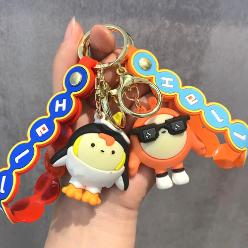 一代蛋人钥匙扣失心熊钥匙链学生书包挂件汽车包包装饰挂饰礼品