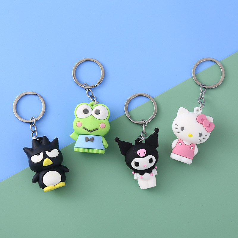 创意可爱粉kt猫公仔钥匙扣挂件
