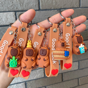 萌趣可爱皮卡巴拉钥匙扣精致公仔可爱挂件情侣汽车包包挂饰礼品