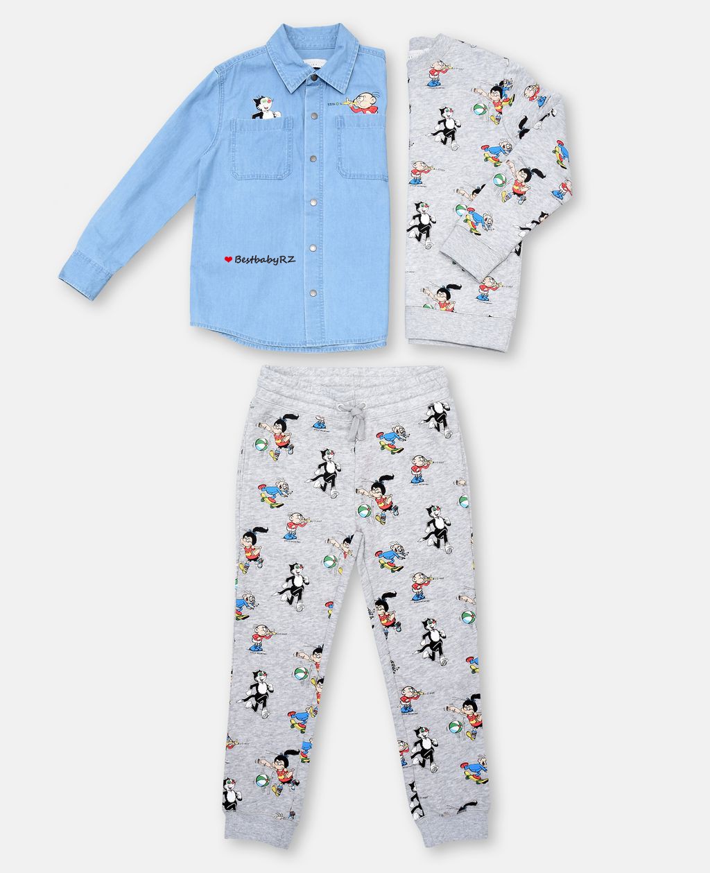 可爱英国stella中性风抓绒运动服