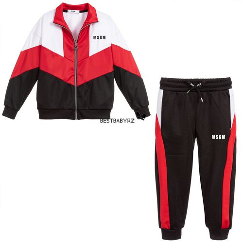 正品现货意大利msgm男拼色校服