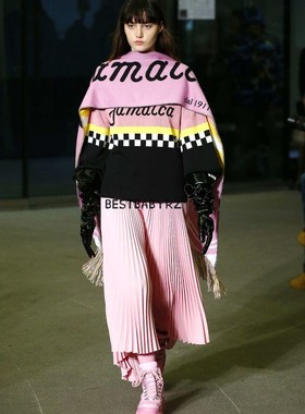 正品现货BBRZ意大利MSGM童装 男女童模特走秀款时尚拼色针织毛衣